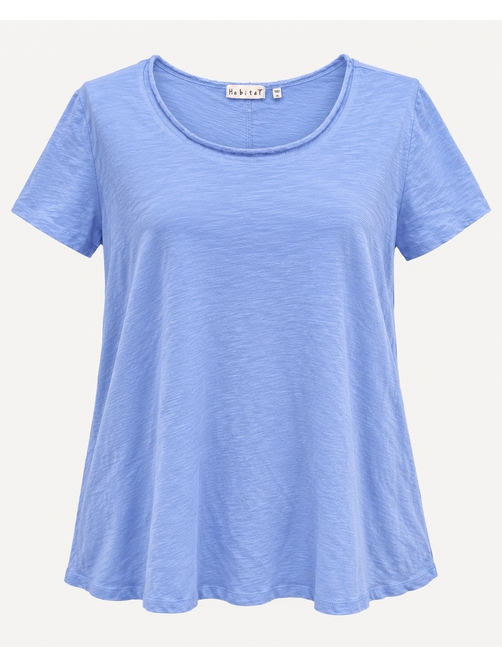 Habitat Women’s XL Periwinkle Blue 100% Cotton Slub Scoop Neck Relaxed Tee